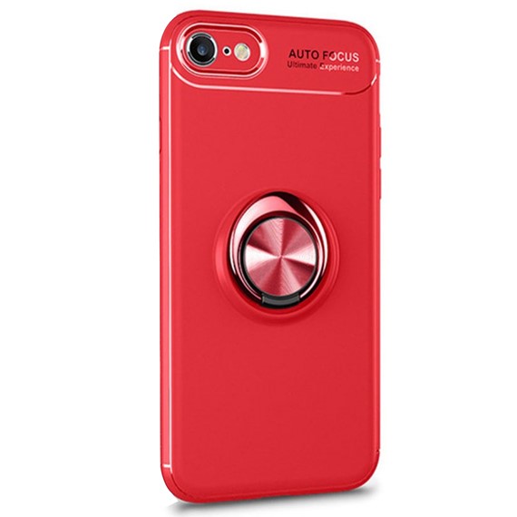 Apple iPhone 8 CaseUp Finger Ring Holder Kılıf Kırmızı 2